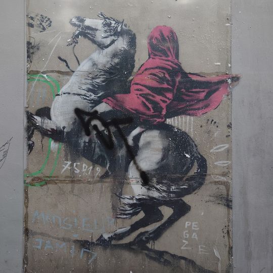 Banksy, Red horseman