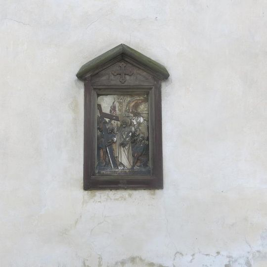 Kaplička II. zastavení křížové cesty na kostele ve Vratislavicích nad Nisou