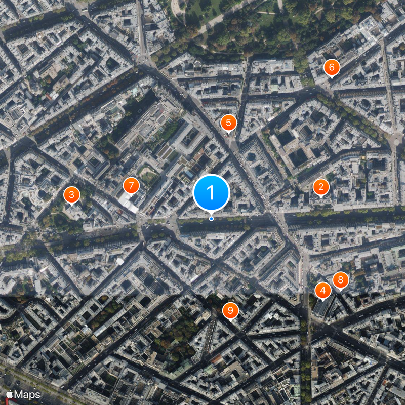 Boulevard Haussmann Map