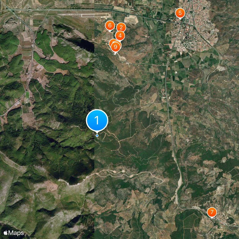 Huis van de maagd Maria Kaart