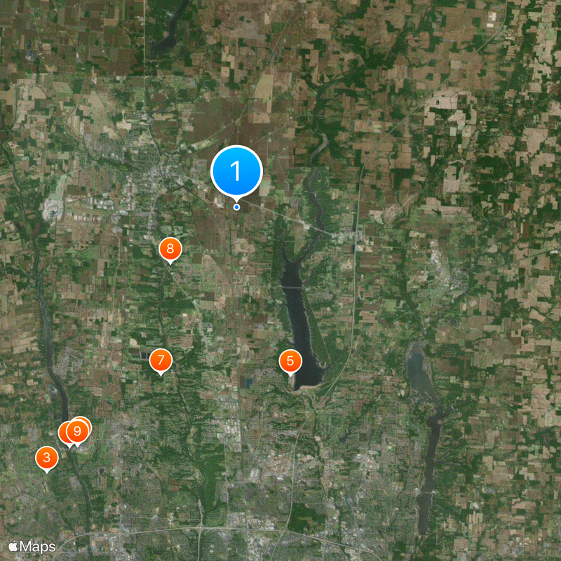 Comté de Delaware Carte