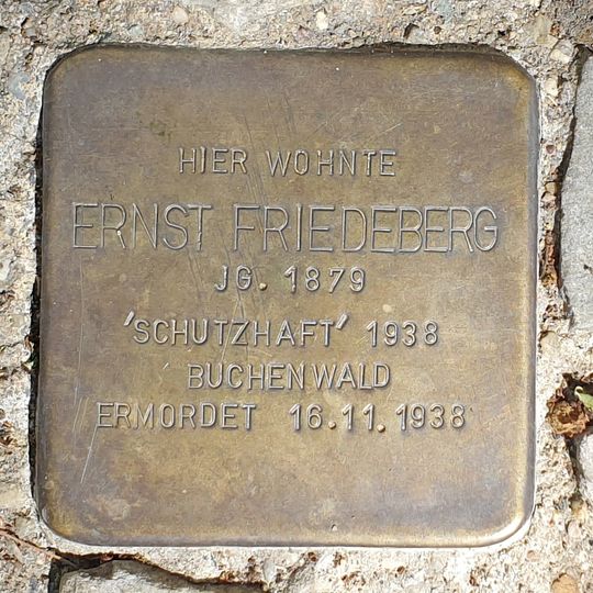 Stolperstein dedicated to Ernst Friedeberg