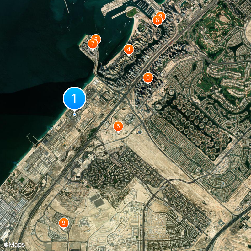 Jebel Ali Power and Desalination Plant Map
