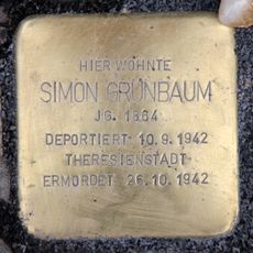 Stolperstein dedicated to Simon Grünbaum