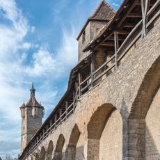 City walls of Rothenburg ob der Tauber from Klingentor to Galgentor