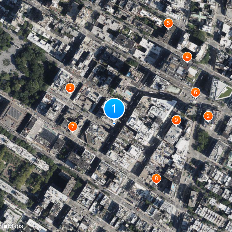 Escola de Artes Tisch da Universidade de Nova Iorque Mapa