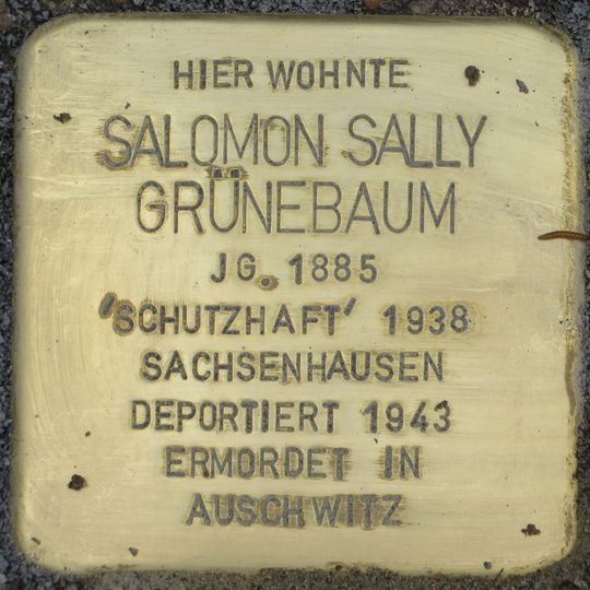 Stolperstein en memoria de Salomon Sally Grünebaum
