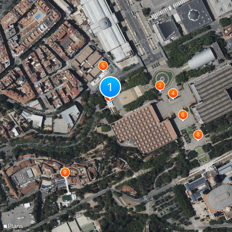 German Pavilion, Barcelona Map