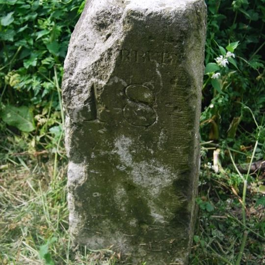 Milestone, Ashford Road, by No. 37, Orchard Field