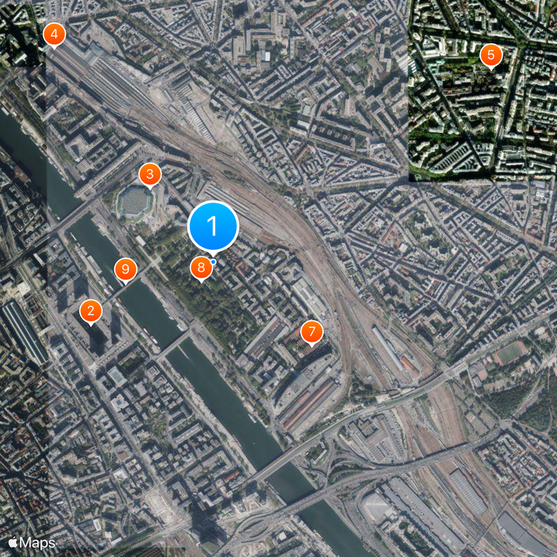 Quartier de Bercy Map