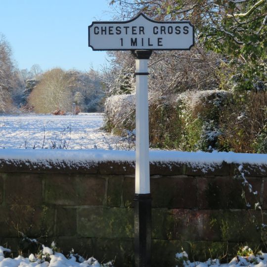 Milepost To Chester Cross 75 Metres South Of Netherleigh House