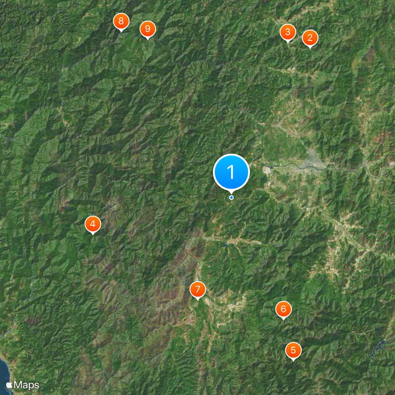 Condado de Josephine Mapa