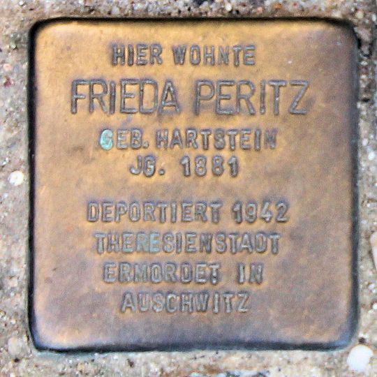 Stolperstein dedicated to Frieda Peritz