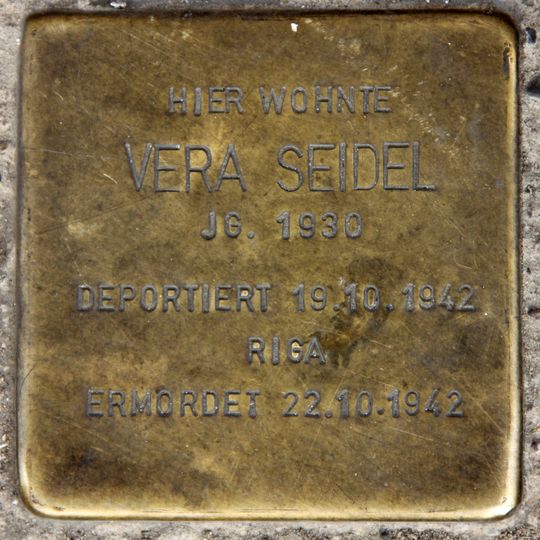 Stolperstein en memoria de Vera Seidel