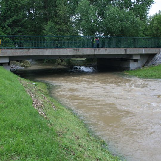 Bridge of Štychova street over the Botič