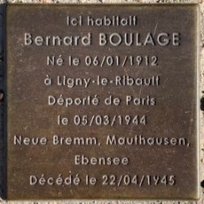 Stolperstein à la mémoire de Bernard Boulage