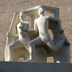 Twee estafettelopers