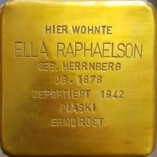 Stolperstein dedicated to Ella Raphaelson