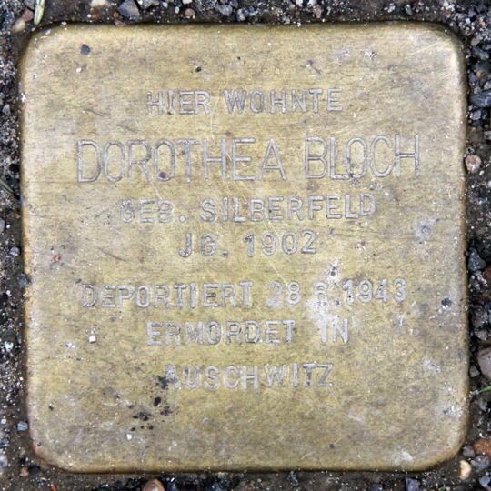 Stolperstein dedicated to Dorothea Bloch