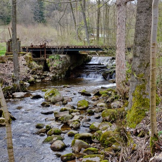 Most přes Bystřici v Merklíně u čp. 140