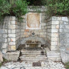 Drinking fountain, mural, standpipe, Work of art