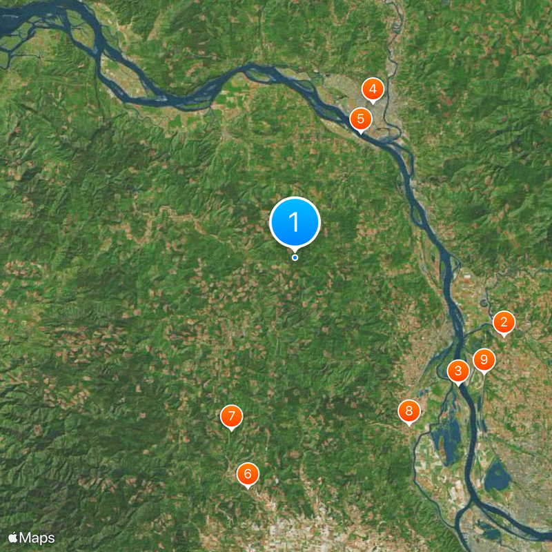 Condado de Columbia Mapa