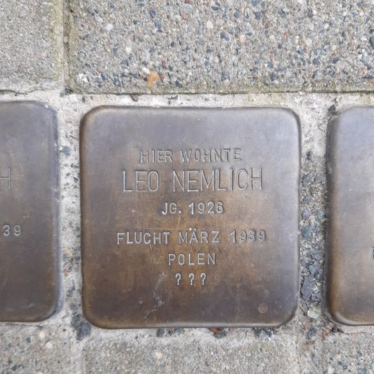 Stolperstein en memoria de Leo Nemlich