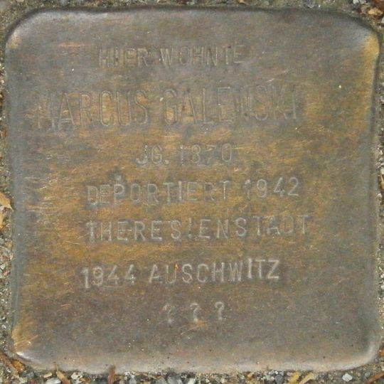 Stolperstein für Marcus Galewski