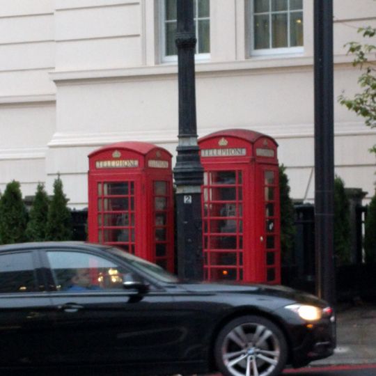 Pair Of K6 Telephone Kiosks By St George's Hosptial At Junction With Grosvenor Crescent