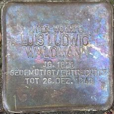 Stolperstein dedicated to Luis Ludwig Waldmann