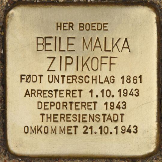 Stolperstein für Beile Malka Zipikoff