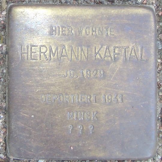 Stolperstein en memoria de Hermann Kaftal