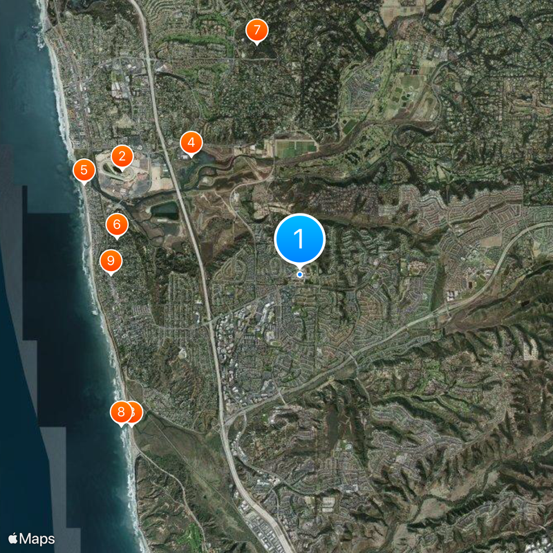 Torrey Pines High School Map