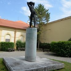 Statue of the young girl in Terezín