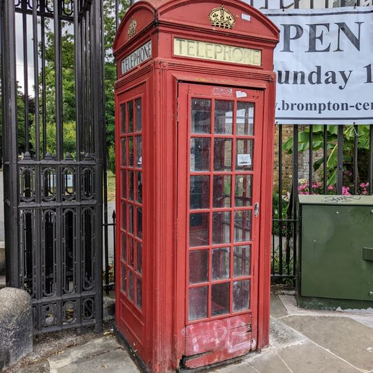 Easternmost K2 Telephone Kiosk Outside Brompton Cemetery