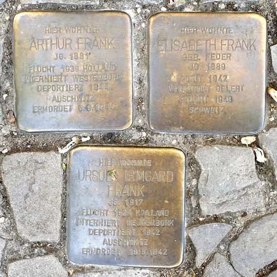 Stolperstein en memoria de Elisabeth Amalia Frank
