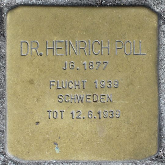 Stolperstein en memoria de Heinrich Poll