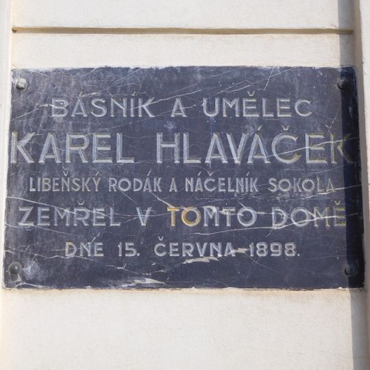 Plaque to Karel Hlaváček