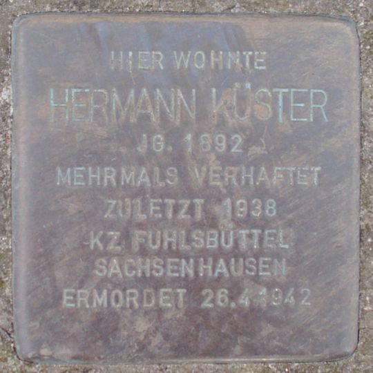 Stolperstein en memoria de Hermann Küster