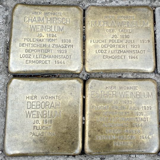 Stolperstein en memoria de Esther  Weinblum