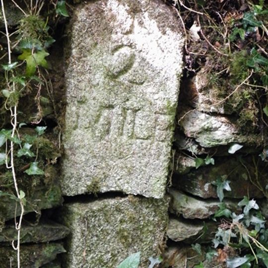 Milestone, 50m SE of where track from Maristow crosses Watery Lane