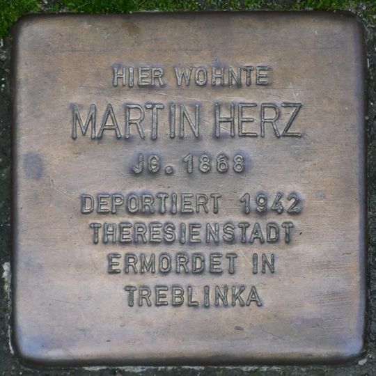 Stolperstein dedicated to Martin Herz