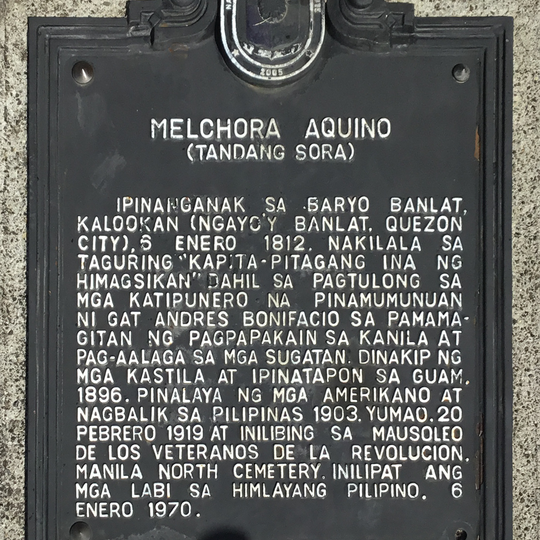 Melchora Aquino historical marker