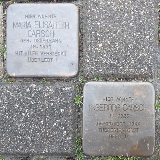Stolperstein en memoria de Maria Elisabeth Carsch