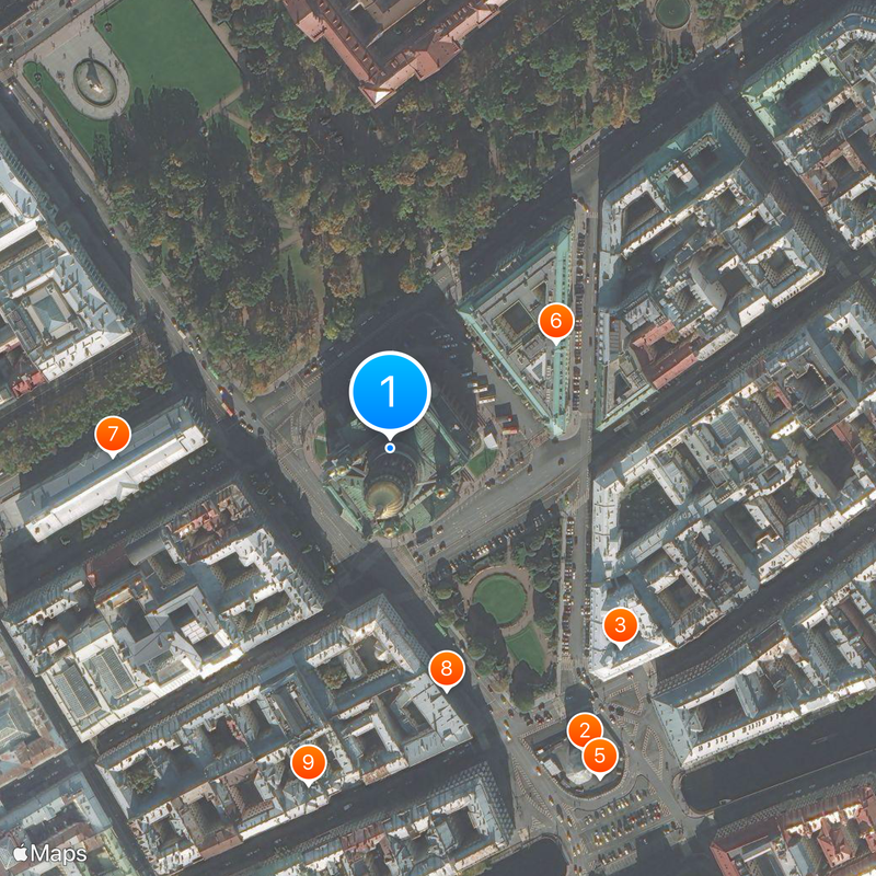 Izaäkkathedraal Kaart