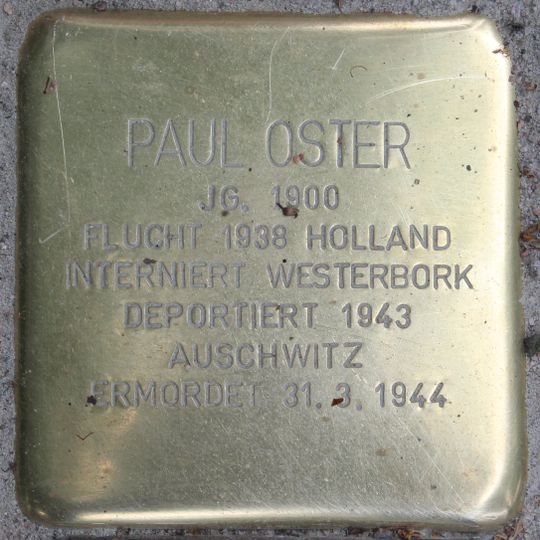 Stolperstein dedicated to Paul Oster