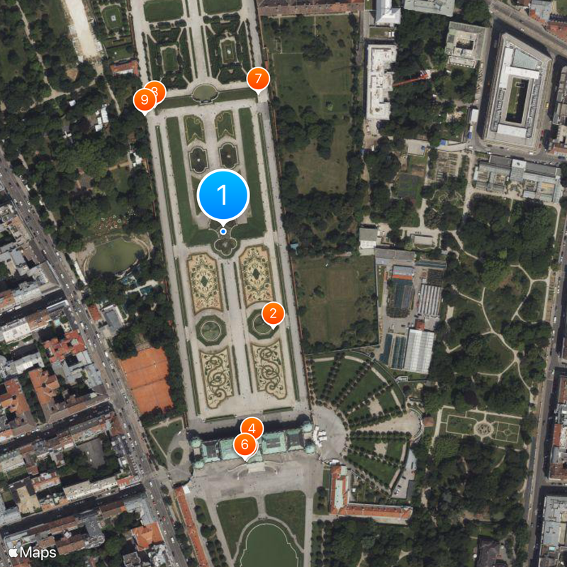 Palais du Belvédère Carte