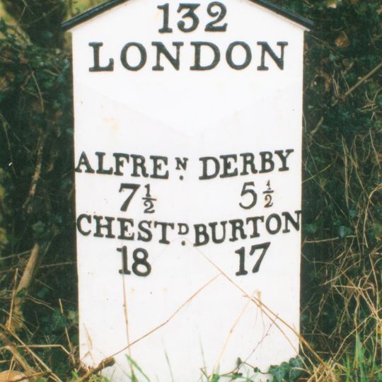 Milepost Opposite Sewage Works Drive At Lower Kilburn Sk 374 449