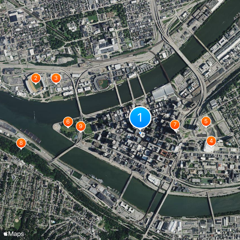 Downtown Pittsburgh Map