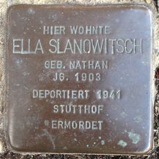 Stolperstein dedicated to Ella Slanowitsch